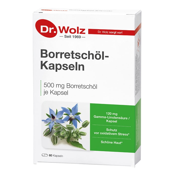Borretschöl-Kapseln Dr. Wolz (Packshot)