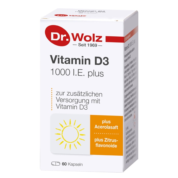 Vitamin D3 1000 Dr. Wolz (Packshot)