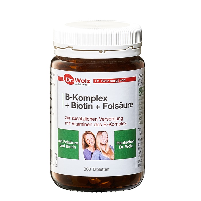 B-Komplex + Biotin + Folsäure Dr. Wolz (Packshot)